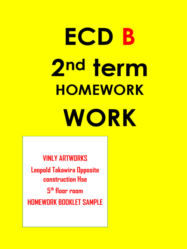 Homework Booklet Sample for Kids | PDF