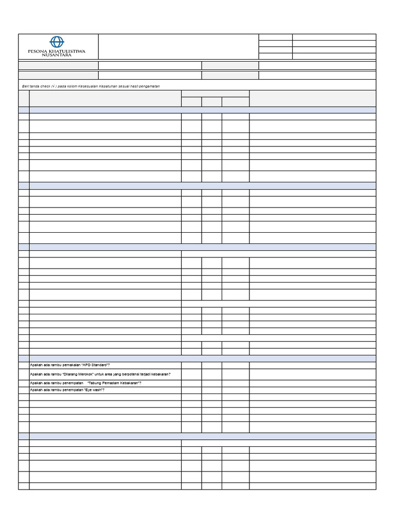 FORM 008c Checklist Workshop | PDF