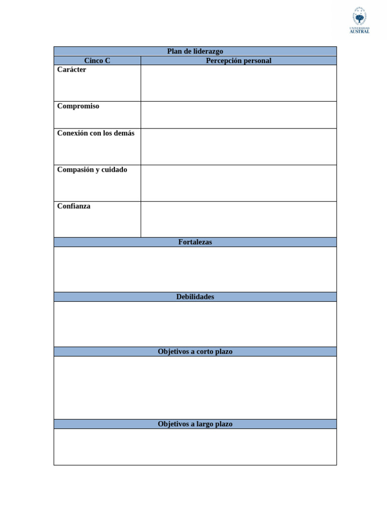 Plan de Liderazgo | PDF