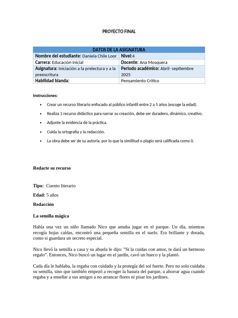 Formato Proyecto Final | PDF