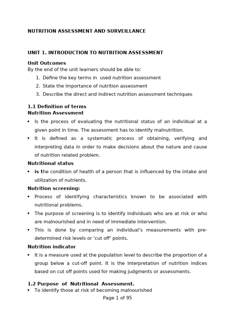 Nutrition Assessment and Surveillance Airads | PDF | Malnutrition