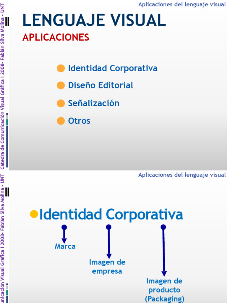 CVG II 08 Aplicaciones Del Lenguaje Visual | PDF | Comunicación | Diseño