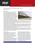 Foxconn Investigation Report