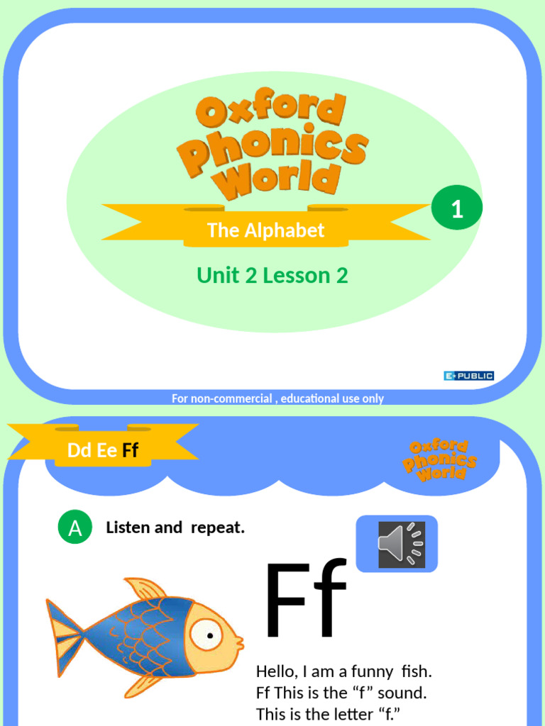 Alphabet Lesson: Sounds and Letters | PDF