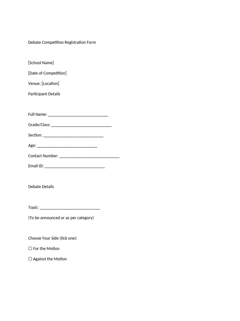 Debate Competit-WPS Office | PDF