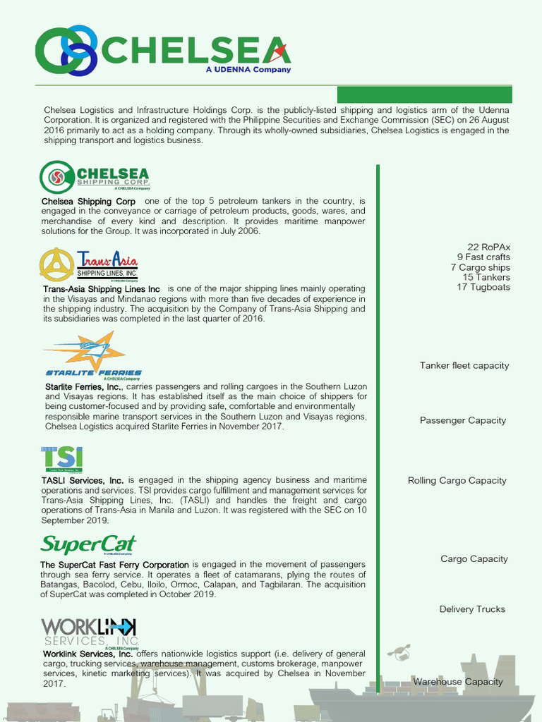 Chelsea Factsheet December 2023 | PDF | Cargo | Freight Transport