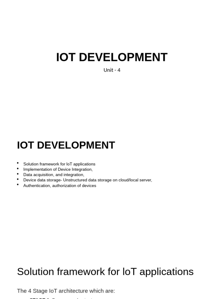Four Stages of IoT Architecture | PDF | Internet Of Things | Gateway ...