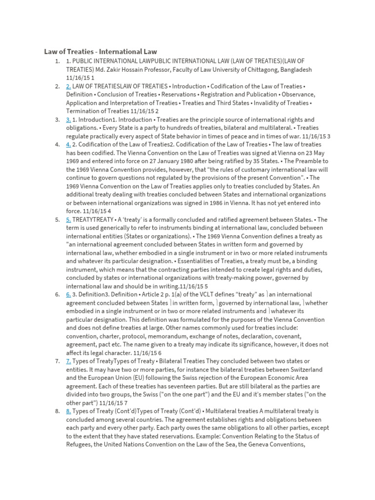 Understanding the Law of Treaties | PDF | Treaty | International Law