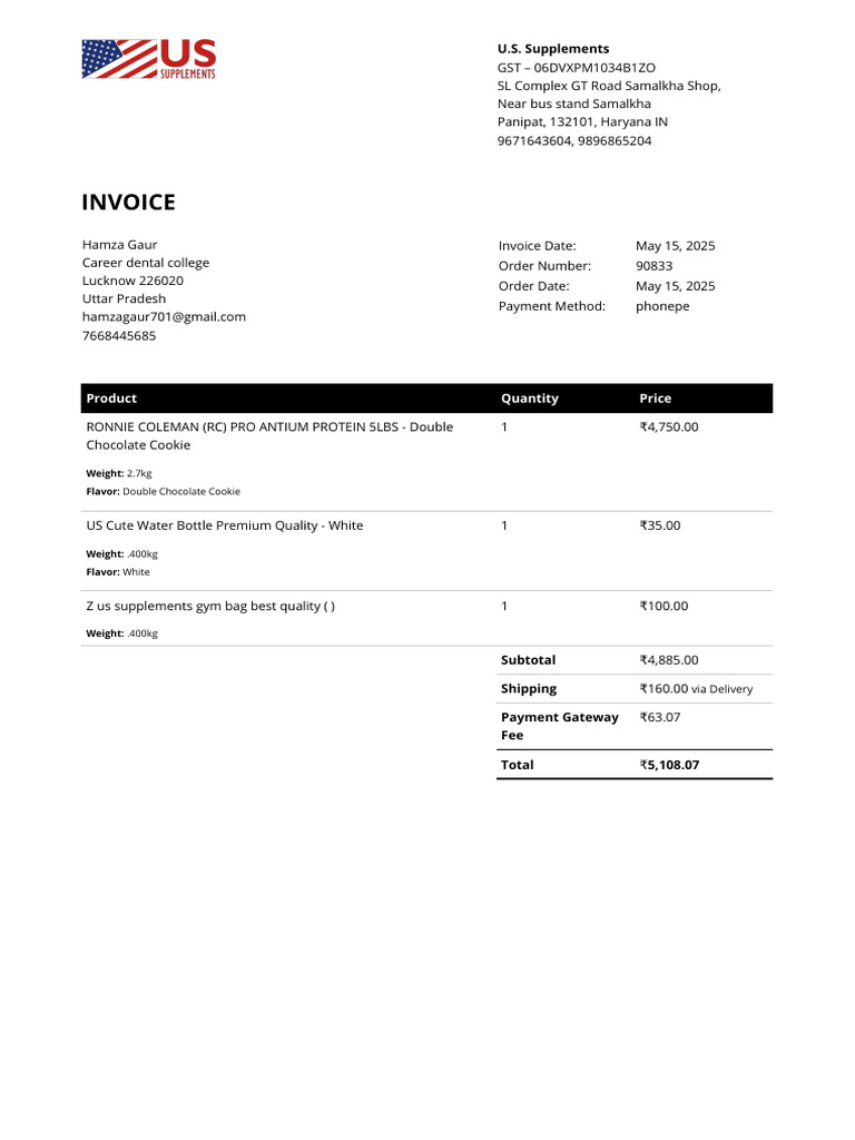 Invoice 90833 | PDF