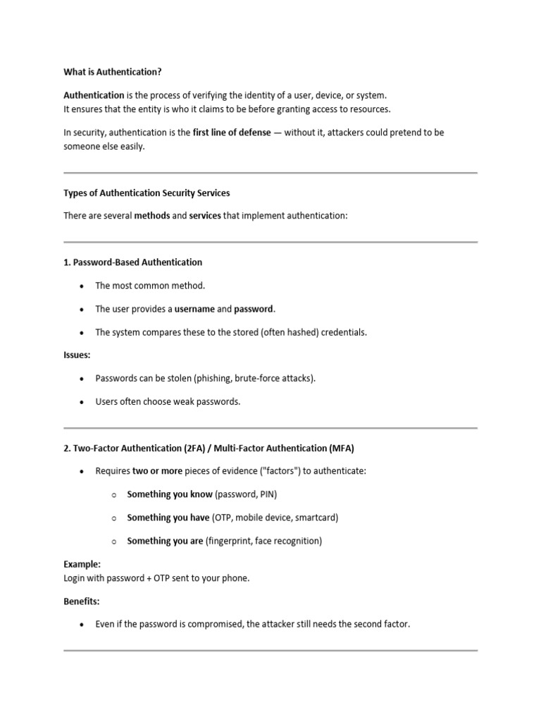 Understanding Authentication Methods | PDF | Password | Phishing