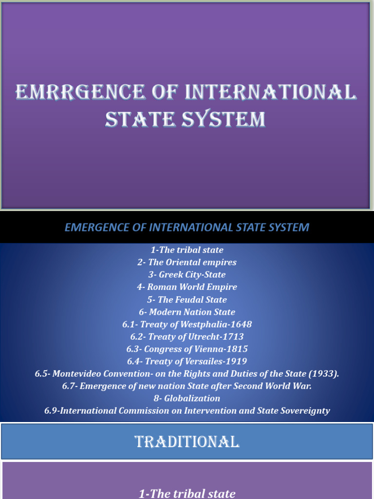 Evolution of the International State System | PDF | Political Science ...