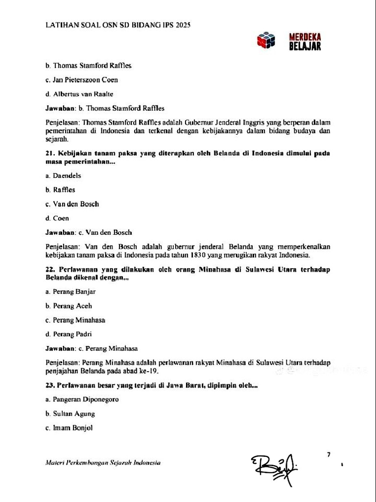 Soal Osn Ips SD 2025 | PDF