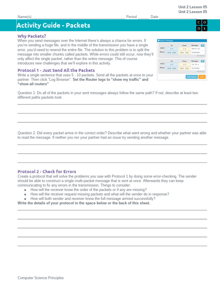 Activity+Guide+ +packets+ +Unit+2+Lesson+05 | PDF