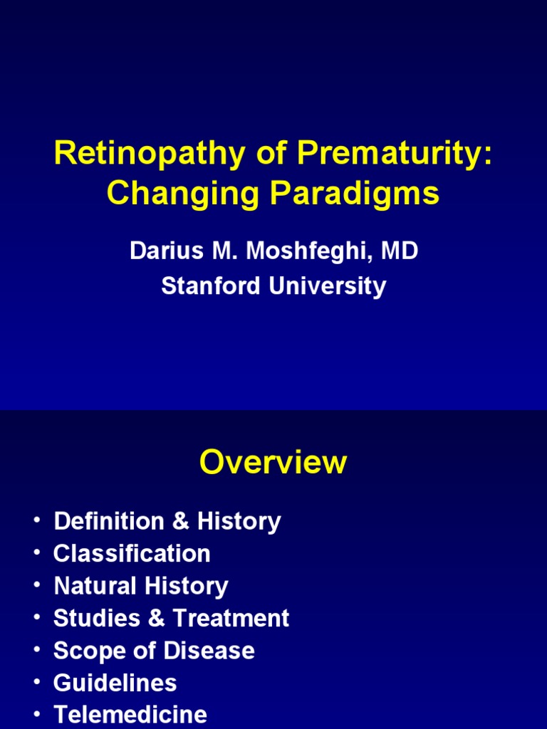 Retinopathy of Prematurity Guidelines Overview | PDF