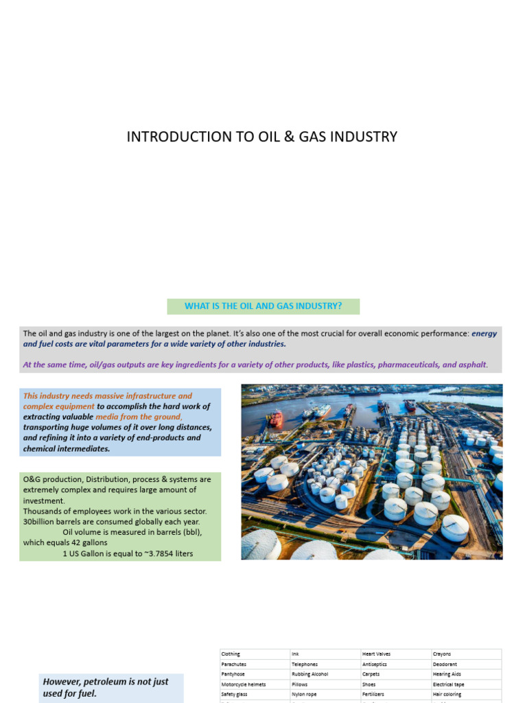 Overview of the Oil and Gas Industry | PDF | Petroleum | Natural Gas