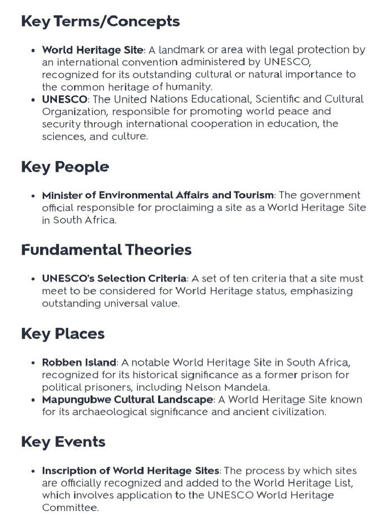 Tourism World Heritage Sites | PDF