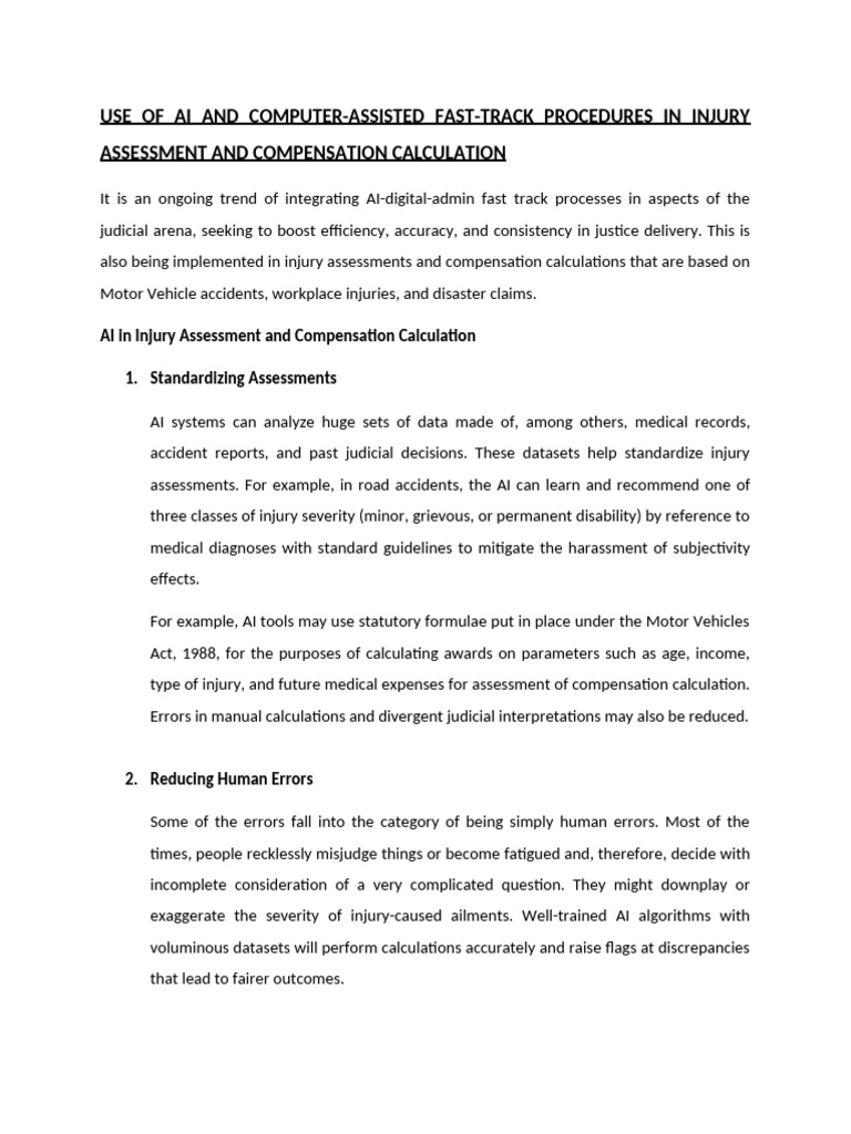 AI in Injury Assessment & Compensation | PDF | Artificial Intelligence ...