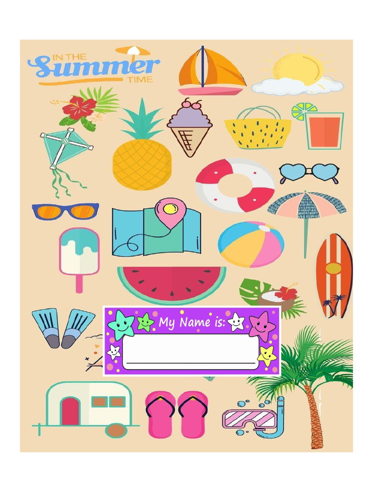 Summer Vacation Homework Pdf