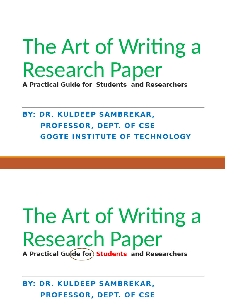 Guide to Writing a Research Paper | PDF | Methodology | Quantitative ...