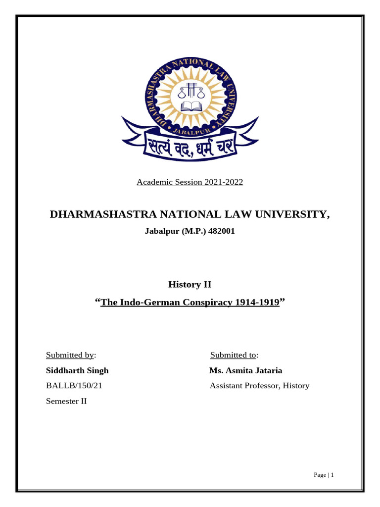 History Project Sem 2 Siddharth Singh | PDF | Indian Independence ...