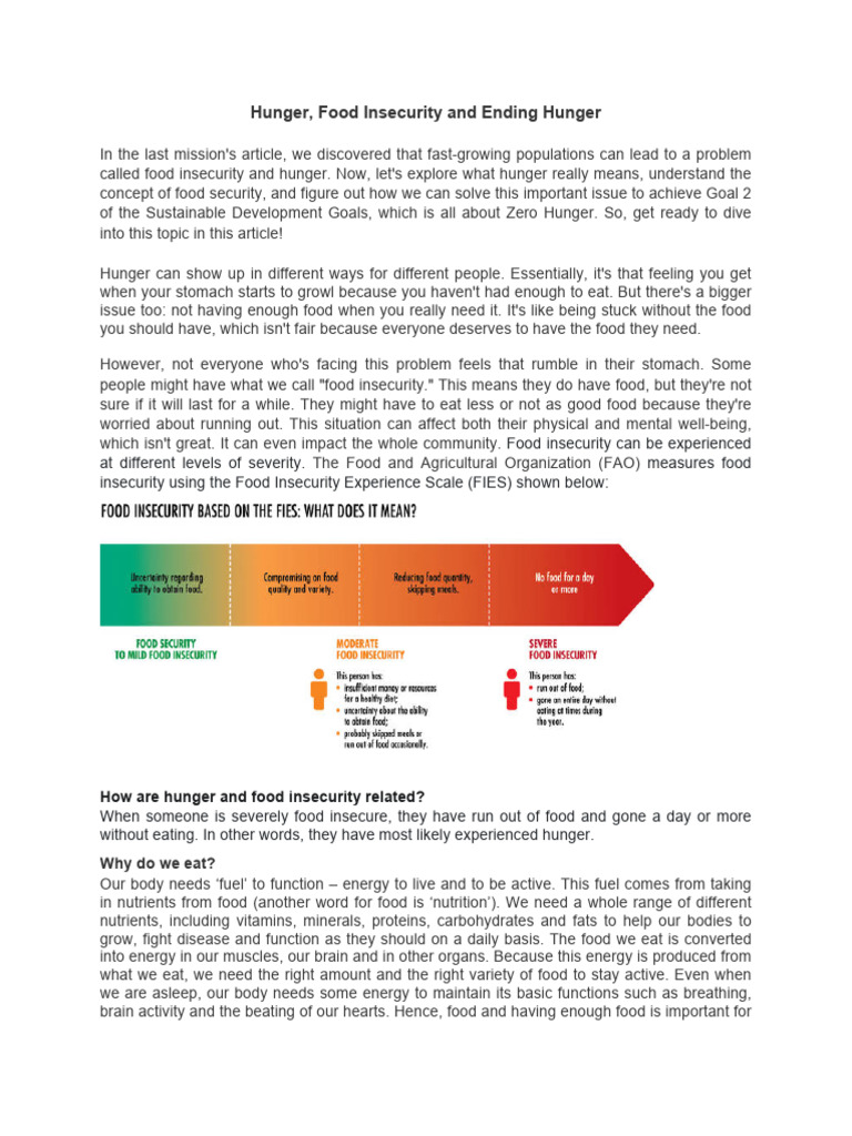 Understanding Hunger and Food Insecurity | PDF | Food Security | Hunger
