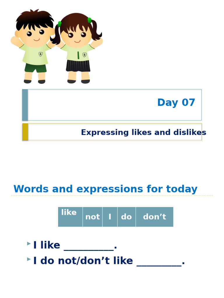 English Expressions For Kids 1 - Day 07 | PDF