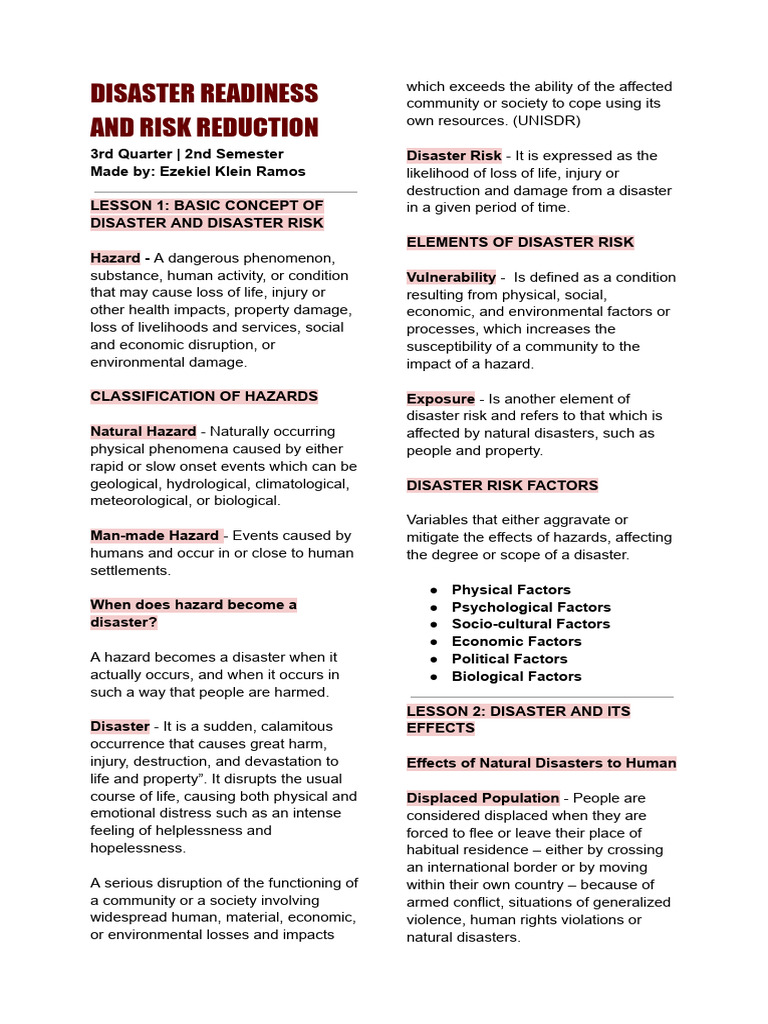 Disaster Readiness and Risk Reduction | PDF | Volcano | Types Of ...