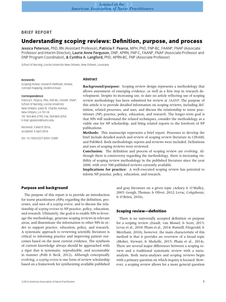 Scoping Reviews in Nursing Explained | PDF | Systematic Review | Meta ...