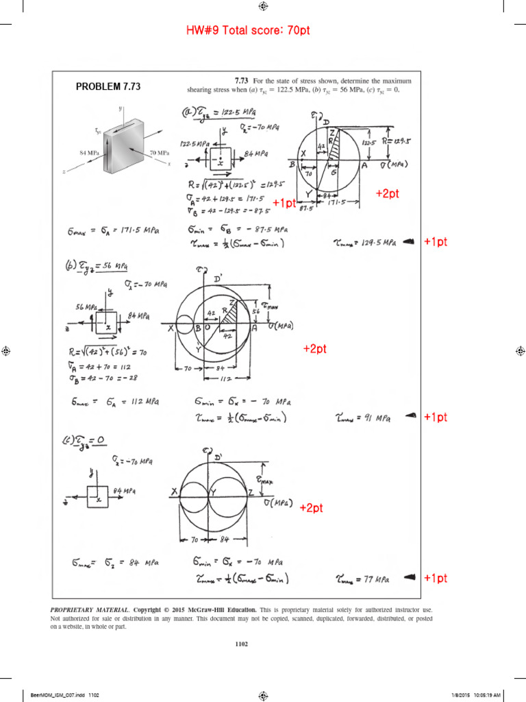 HW#9 Solution | PDF | Pascal (Unit) | Materials Science