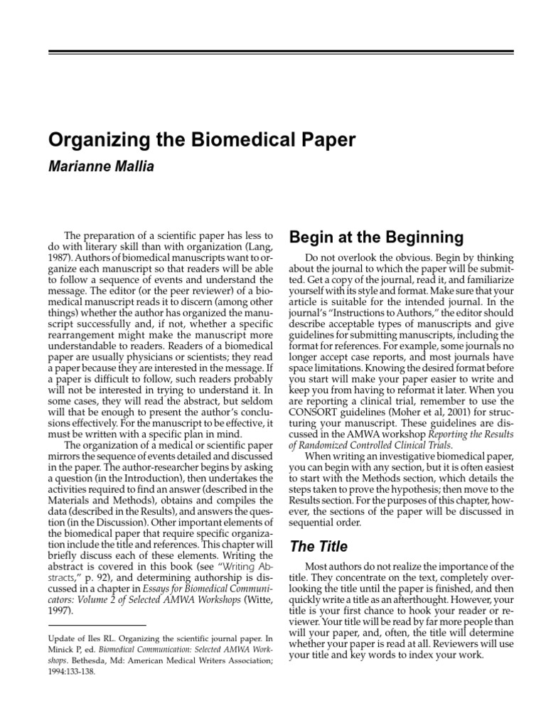 Organizing Biomedical Manuscripts | PDF | Blood Pressure | Hemodynamics