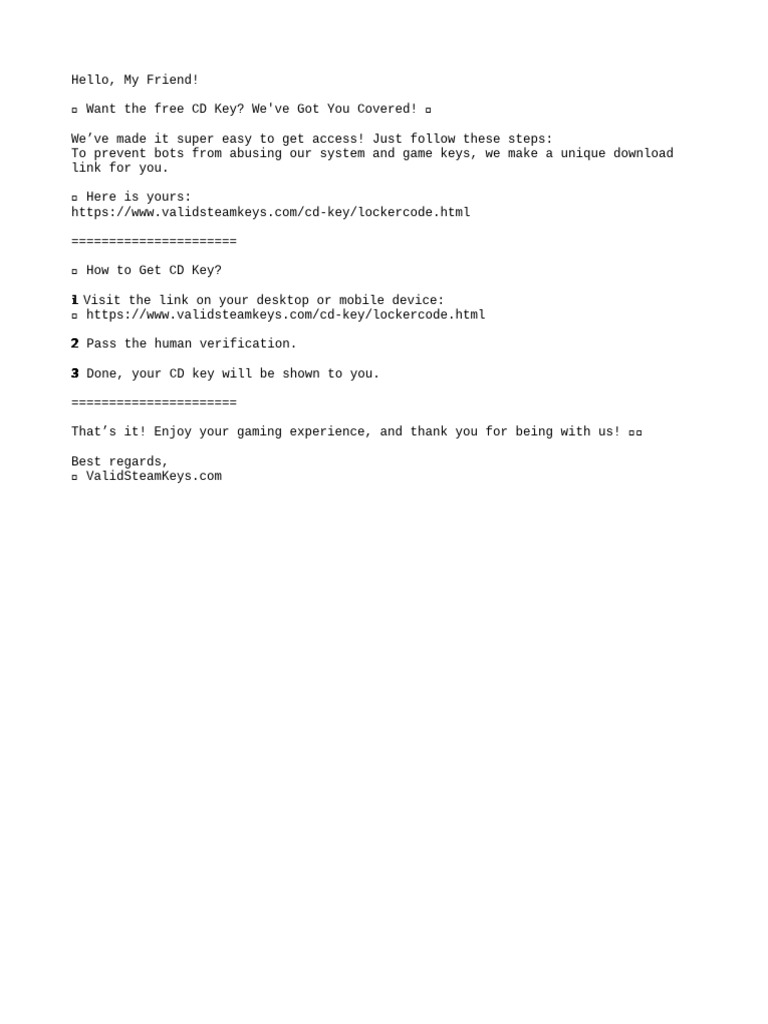 Free CD Key Access Instructions | PDF