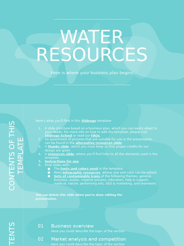 Water Resources Business Plan by Slidesgo | PDF | Planets | Solar System