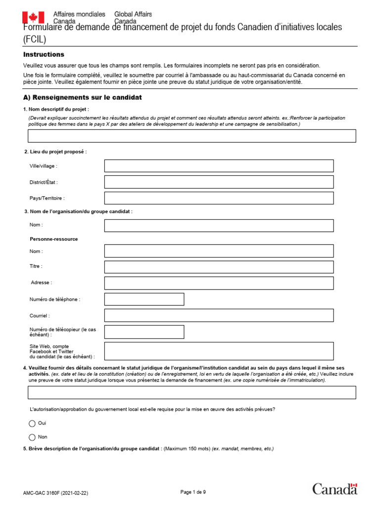 Demande de financement FCIL 2021 | PDF | Sexe | Études des genres