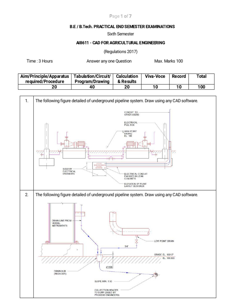 B.E / B.Tech. Practical End Semester Examinations Ai8611 - Cad For ...