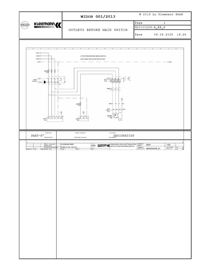 WIDOS 001/2013: Outlets Before Main Switch | PDF