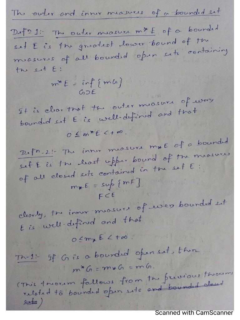 Measure Theory-3rd Note | PDF