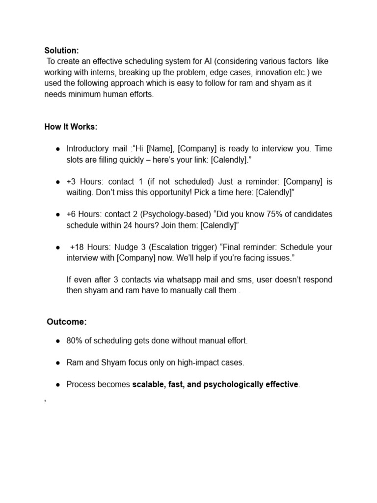 AI-Powered Interview Scheduling System | PDF