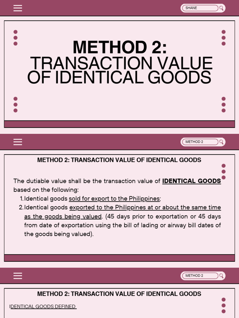 Transaction Value of Identical Goods | PDF | Prices | Taxes