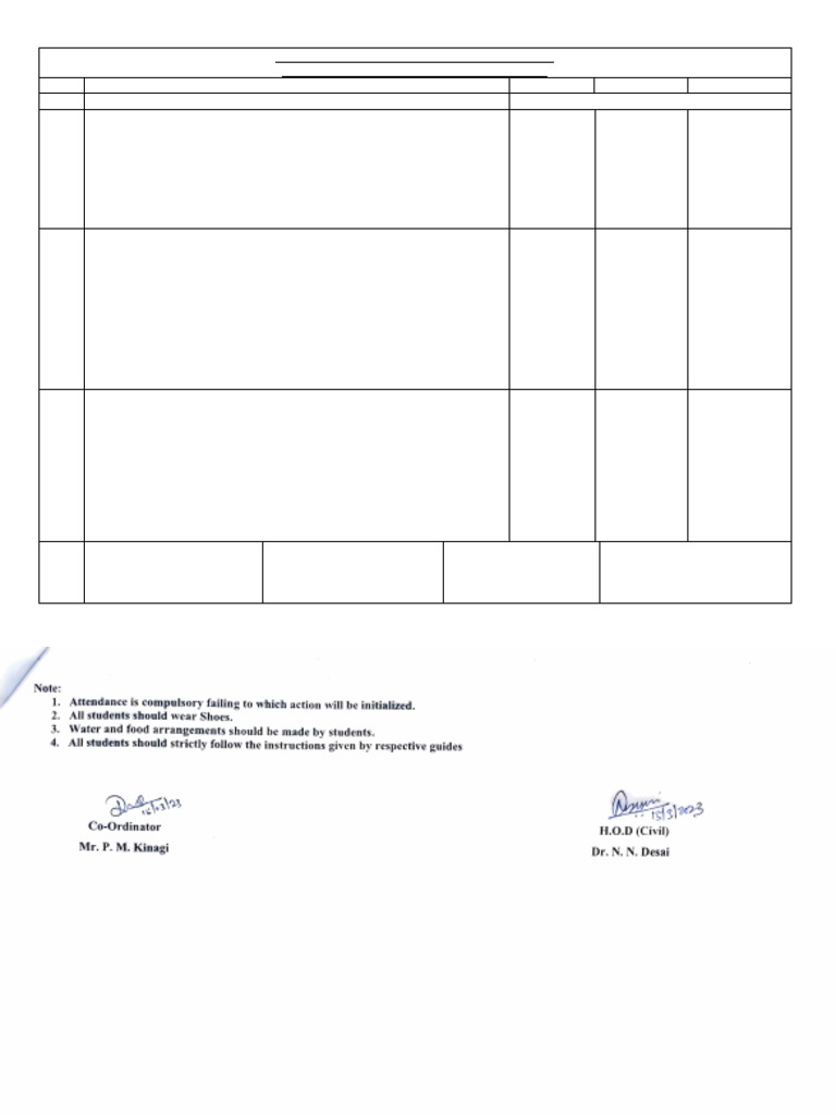 2022-2023 Survey Time Table for Projects | PDF