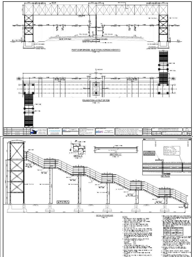 General Arrangement of FOB at NH-363 | PDF | Streets And Roads ...