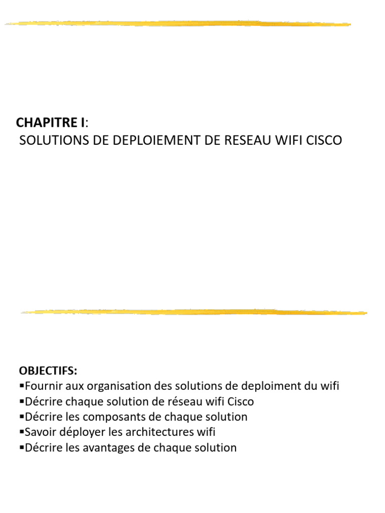 Solutions de Déploiement WiFi Cisco | PDF | Wi-Fi | Cloud computing
