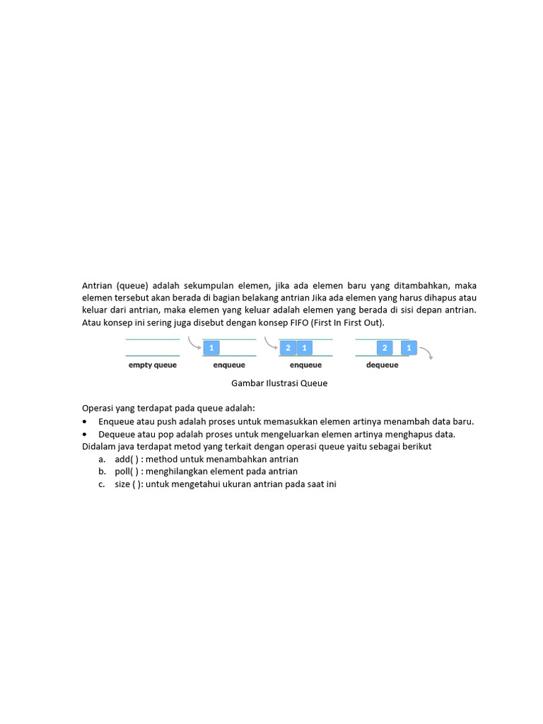Konsep dan Implementasi Queue dalam Java | PDF