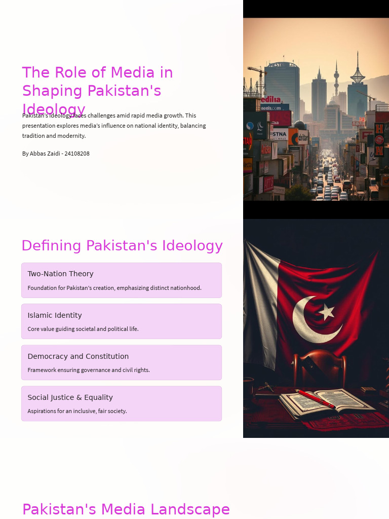 The Role of Media in Shaping Pakistans Ideology | PDF | Pakistan ...
