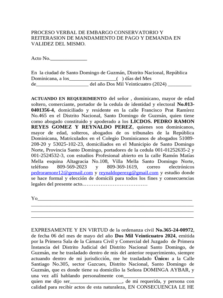 Embargo Conservatorio en Santo Domingo | PDF | República Dominicana