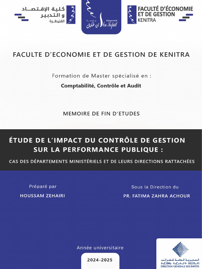 Contrôle de gestion et performance publique | PDF | Services publics ...