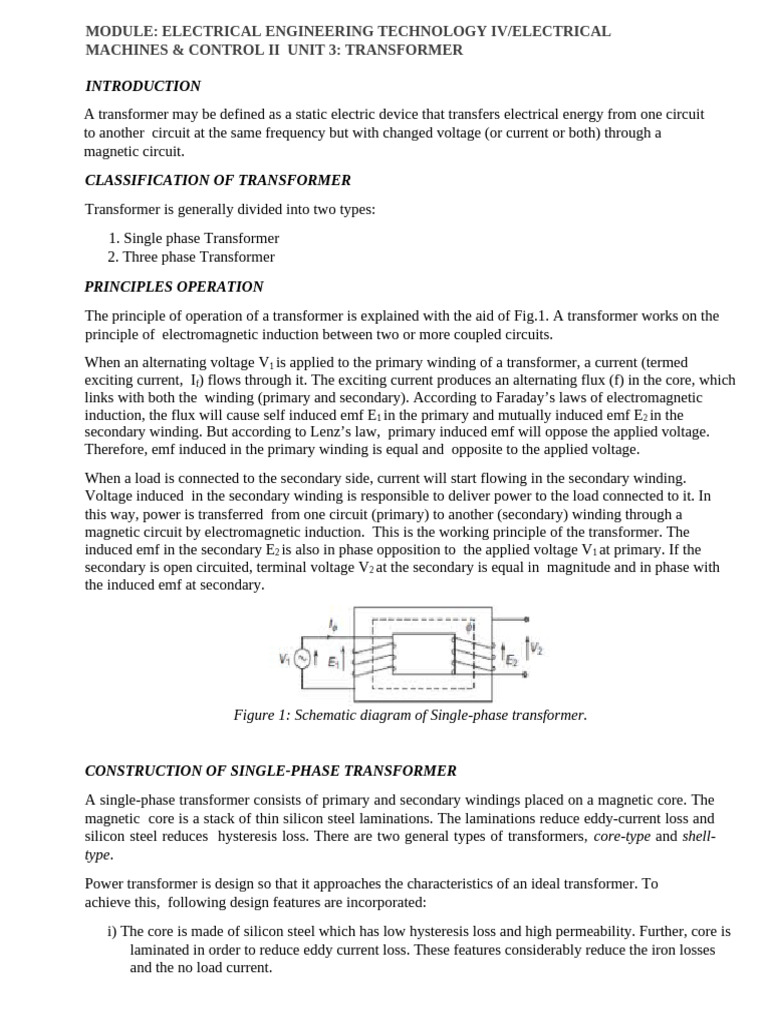 3.3 Transformers | PDF | Transformer | Electromagnetic Induction