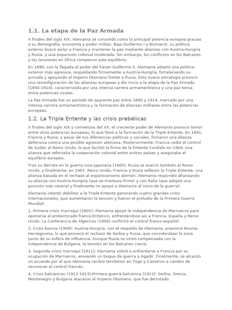 La Paz Armada y sus Consecuencias | PDF | Austria Hungría | imperio Alemán