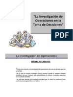 La Investigación de Operaciones y su aplicación en la toma de decisiones empresariales