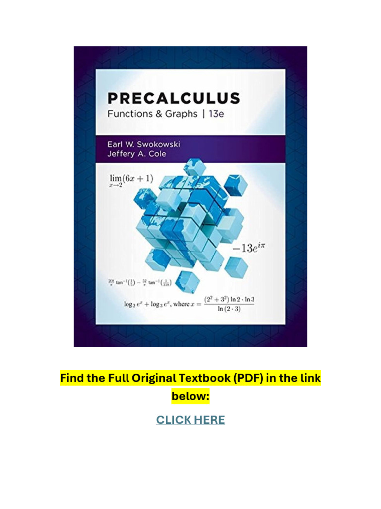 Precalculus: Functions and Graphs Overview | PDF | Trigonometric ...