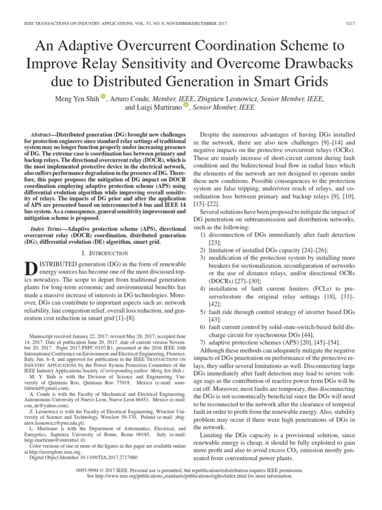 Paper Adaptive Protection | PDF | Smart Grid | Distributed Generation